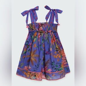Zimmermann Tropicana Smocked Self-Tie Floral Girls Dress Size 10